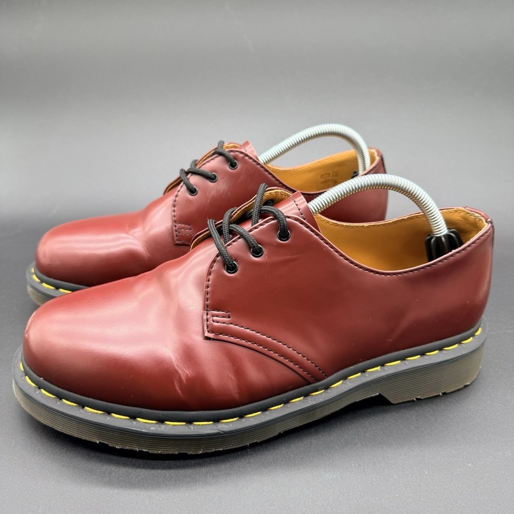 Dr. Martens 1461 Oxblood Cherry Red Leather Oxford Shoes Mens US 10 3 Eye